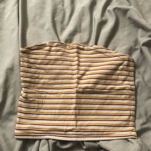 Yellow, red and white stripes